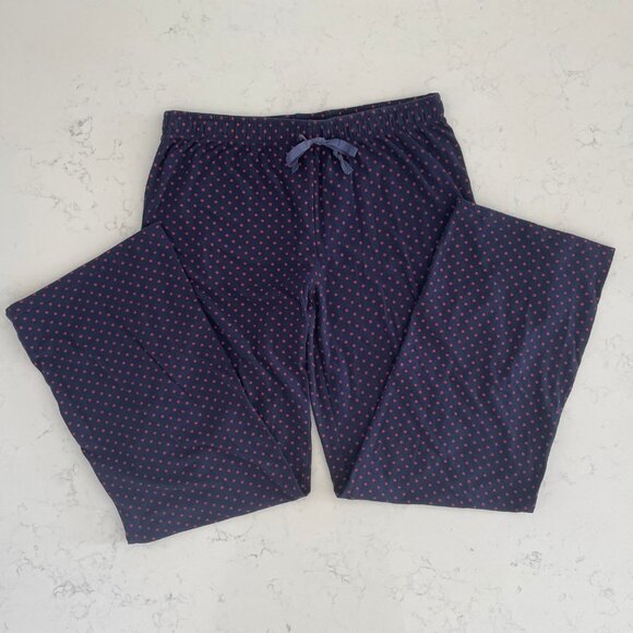 Tommy Hilfiger Pull On Elasticized Waist Polka Dot PrintPJ Bottoms Navy+Red Sz M - Picture 3 of 11